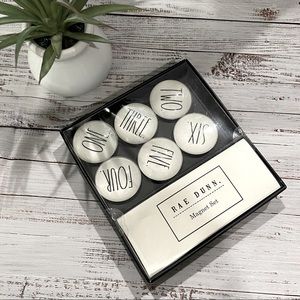 Rae Dunn Glass Dome 6 Piece Magnet Set